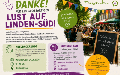 Feedbackrunde zu „Lust auf Linden-Süd“ und Mittagstisch am 24.06.2026
